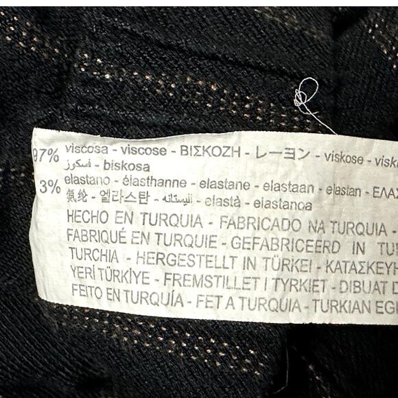 Zara Cropped Pin Striped Exposed Stitch Hem Women Size XL Pull On Comfort Pants - Picture 10 of 12